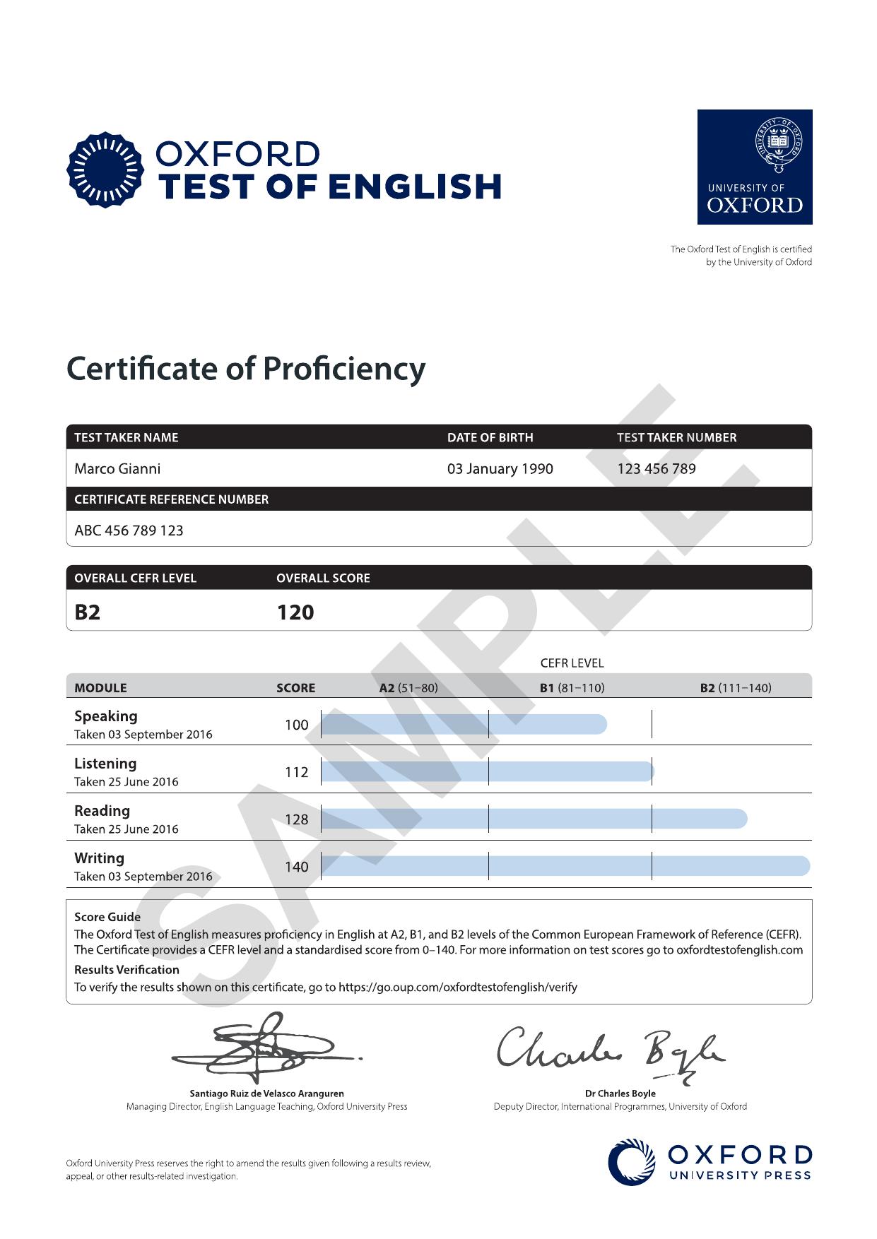 Chứng chỉ Oxford Test of English