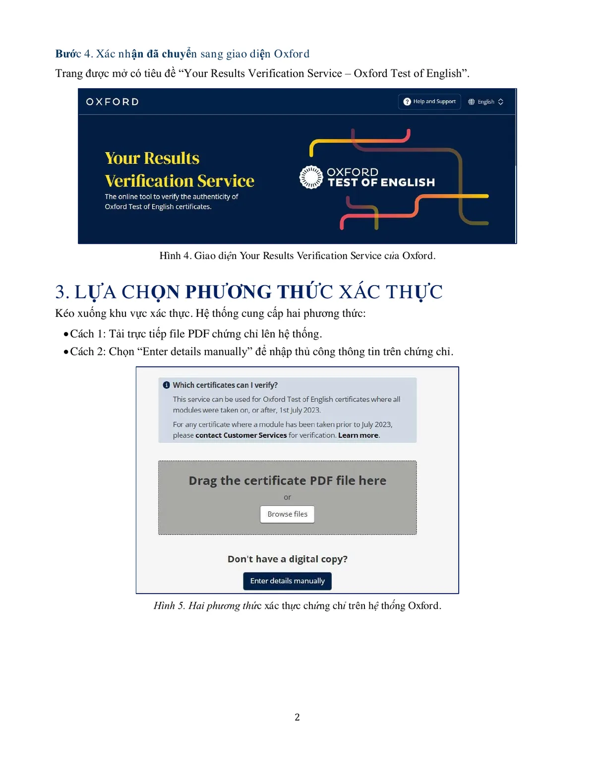 Hướng dẫn tra cứu và xác thực chứng chỉ OTE - trang 3